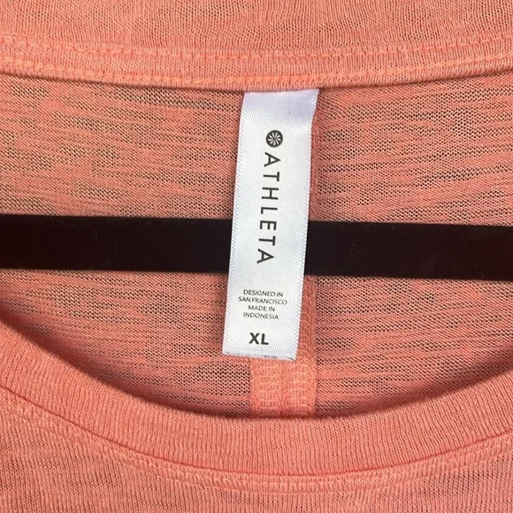 Athleta Women's Release Breezy Tee Shirt Short Sleeve Island Coral Size XL - Picture 5 of 7